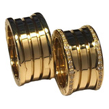 Par Aliança / Anel Bvlgari B-zero Ouro 18k Brilhantes