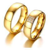 Par Aliança Banhado Ouro Real 18k 6mm Com Certificado De Gar