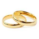 Par Alianças Banhada Ouro Casamento Noivado