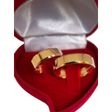 Par Alianças Ouro 18 K 5 Mm 8 Grs Anatômicas Casamento! 