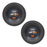 Par Alto Falante Sub Bomber Outdoor 12 Pol 500 Rms 4 Ohms Cor Preto