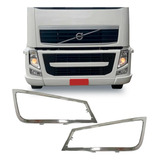 Par Aro Moldura Farol Auxiliar Milha Volvo Fh 2010 Cromado