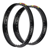 Par Aros Alumínio Preto Brilhoso Xr 200/ Xtz 125/ Xrl 200