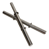 Par Barra Oca 40cm Halteres Com Presilhas Sem Anilha Inox