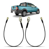 Par Cabo Aço Tampa Traseira Caçamba Reforçado Pickup Strada 2009 2010 2011 2012 2013