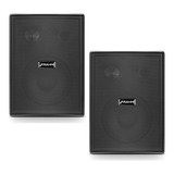 Par Caixa Acustica Alto Falante Frahm Ps200 Preto C Suporte