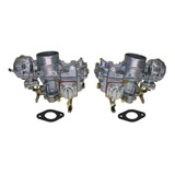 Par Carburador Kombi Brasilia Fusca 1600 Duplo Gasolina