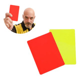 Par Cartão De Árbitro Juiz De Futebol Campo Amarelo Vermelho