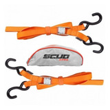 Par Cinta Extensor Esticador Presilha 2 Gancho Scud Laranja