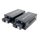 Par Conversor Mídia Mini Sc Fiber Switch Gigabit 1000m A/b