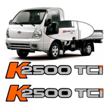 Par De Adesivo Emblema Lateral Porta Kia Bongo K2500 Tci