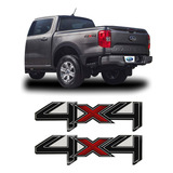 Par De Adesivos 4x4 Ranger 2024 Emblema Lateral - Cor Padrão