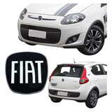 Par De Adesivos Fiat Black Piano Resinado Palio Sporting