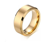 Par De Aliança Chanfrada 8mm Banhada Ouro 18k C Certificado