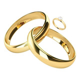 Par De Alianças 4mm 100% Tungstênio Ouro 24k + Brinde