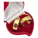 Par De Alianças 7mm Ouro 24k Banhada Casamento Tungstênio