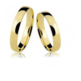 Par De Alianças Abaulada Casamento 4mm 4 Gramas Ouro 18k