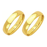 Par De Alianças Casamento E Noivado Em Ouro 18k Anatomica 