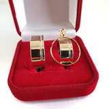 Par De Alianças Casamento Ouro 18k Encapada 8mm Garantia