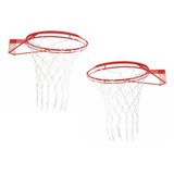 Par De Aro Duplo Basquete Oficial D=46 Cm E Rede Chuá Klopf