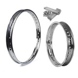 Par De Aros Traseiro E Dianteiro + Par Raios Pop 100 Pop110i