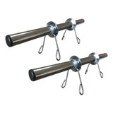 Par De Barras / Halteres Ocas 40cm Cromadas Presilhas