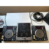 Par De Cdj Denon Dns-1200 + Mixer Numark M3 + Case