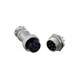 Par De Conector Circular Gx16 Mike - 8 Vias
