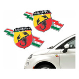 Par De Emblemas Abarth Fiat 500