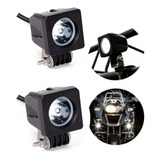 Par De Farol Auxiliar Quadrado 10w Bivolt Potente Universal 