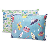 Par De Fronha Estampada Microfibra Aveludada Macio Infantil