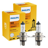 Par De Lâmpada Philips H4 Original Farol Alto E Baixo 