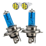 Par De Lâmpadas Super Branca Efeito Xenon H4 100/90w 6000k
