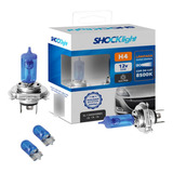 Par De Lâmpadas Super Brancas Para Farol H4 8500k + W5w