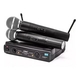 Par De Microfone Sem Fio Profissional Uhf Duplo Bivolt 60m