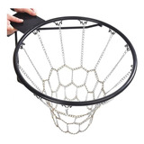 Par De Rede Basquete De Aço Encaixe No Aro Tamanho Oficial