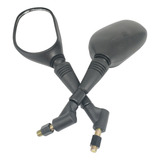Par De Retrovisor Xt 660 Preto Rosca Honda Rotativo Giro 360
