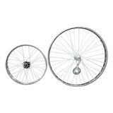 Par De Roda Cargueira Aro 20/26 Contra Pedal Aço Reforçado