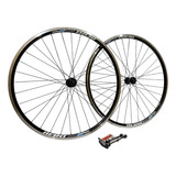 Par De Rodas Speed Aro 700 Flay Aero Cubo Shimano Rs300 32f Cor Preto