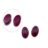 Par De Rubi Natural Cabochão Oval