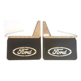 Par Dianteiro Apara Barro Lameiro Ford F4000 Borracha / Inox