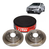 Par Disco De Freio Trw Traseiro Honda Fit 1.5 2005 2006