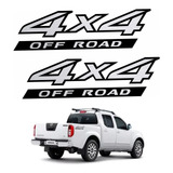 Par Emblema Adesivo 4x4 Nissan Frontier Off Road 2008