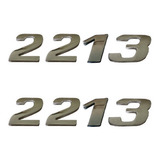Par Emblema Adesivo Cromado Caminhão Mb 2213