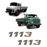 Par Emblema Caminhão Mb 1113 Adesivo Cromado Lateral (2pç)