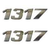 Par Emblema Caminhão Mb 1317 Adesivo Cromado Lateral (2pç)