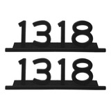 Par Emblema Caminhão Mb 1318 Preto De Ferro Zamak