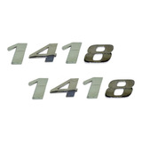 Par Emblema Caminhão Mb 1418 Adesivo