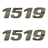 Par Emblema Caminhão Mb 1519 Adesivo Cromado Lateral (2pç)