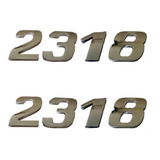 Par Emblema Caminhão Mb 2318 Adesivo Cromado Lateral (2pç)